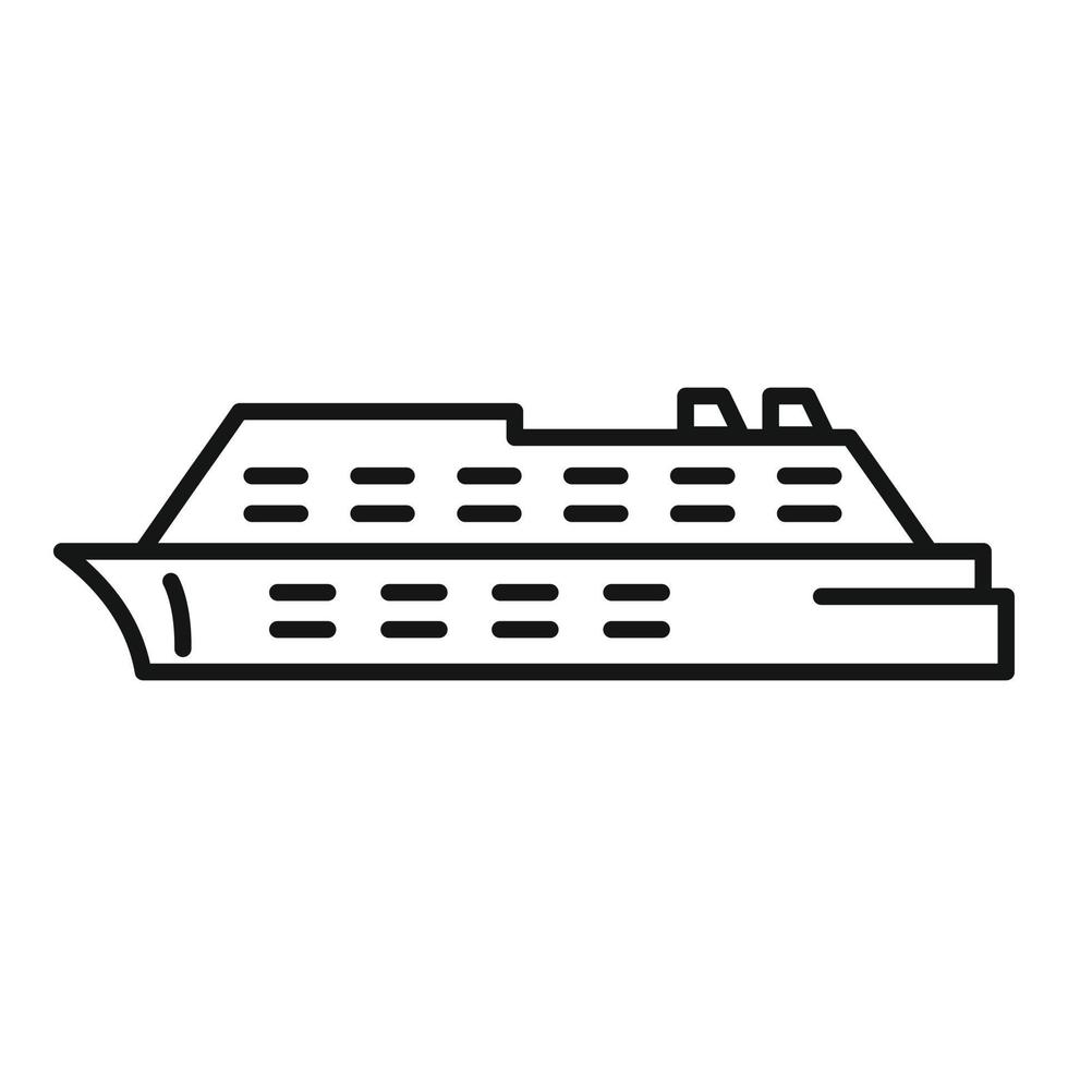 Cruise vessel icon, outline style vector