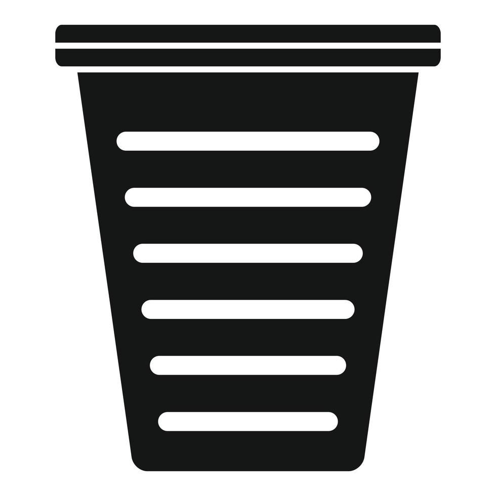 Cleaning basket icon, simple style vector