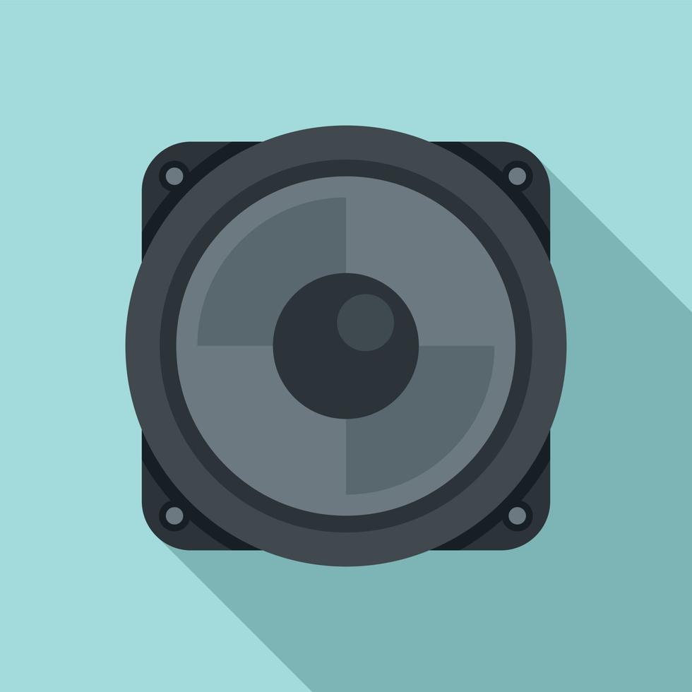 icono de altavoz de música de coche, estilo plano vector