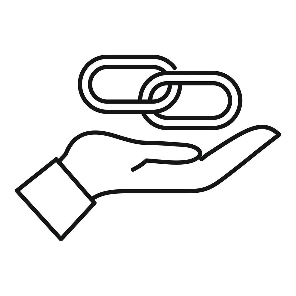 Care backlink icon, outline style vector