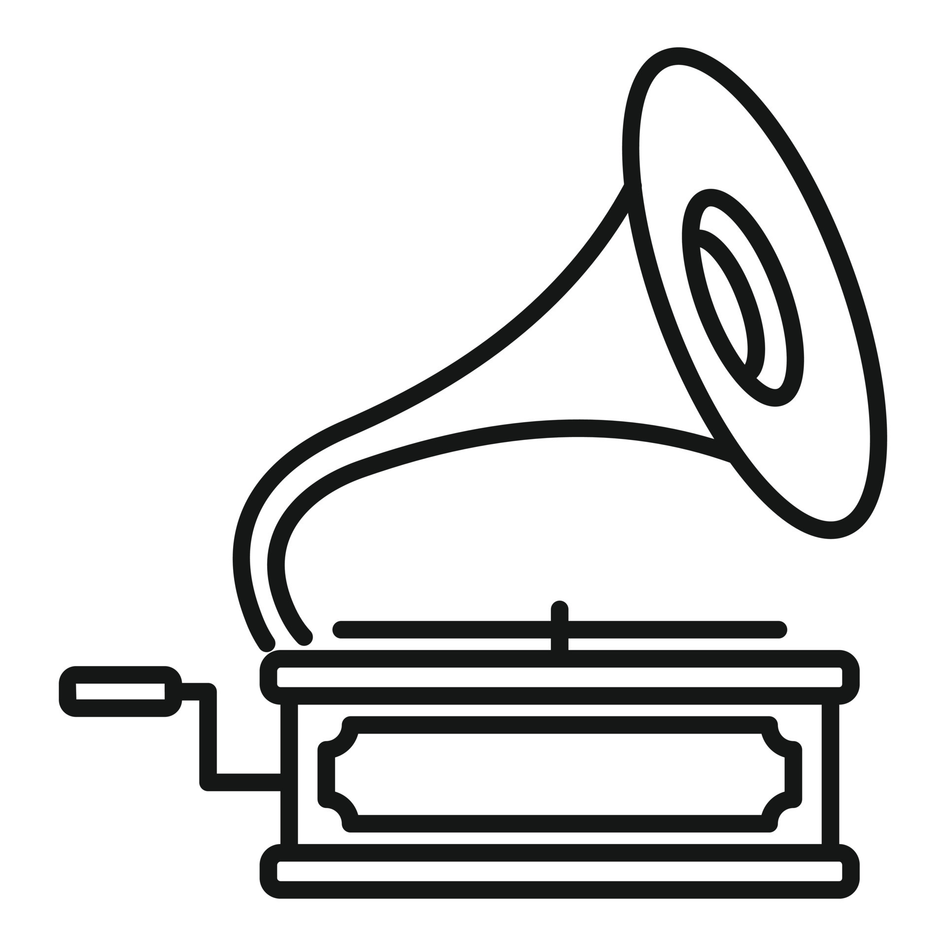 Gramophone icon, outline style 14527888 Vector Art at Vecteezy