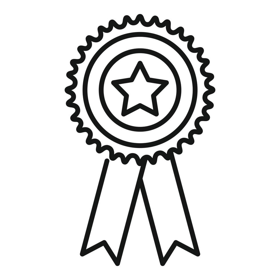 Product manager star emblem icon, outline style vector