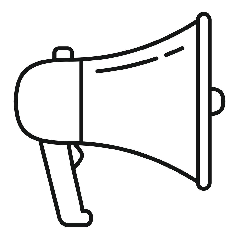 Megaphone pr specialist icon, outline style vector