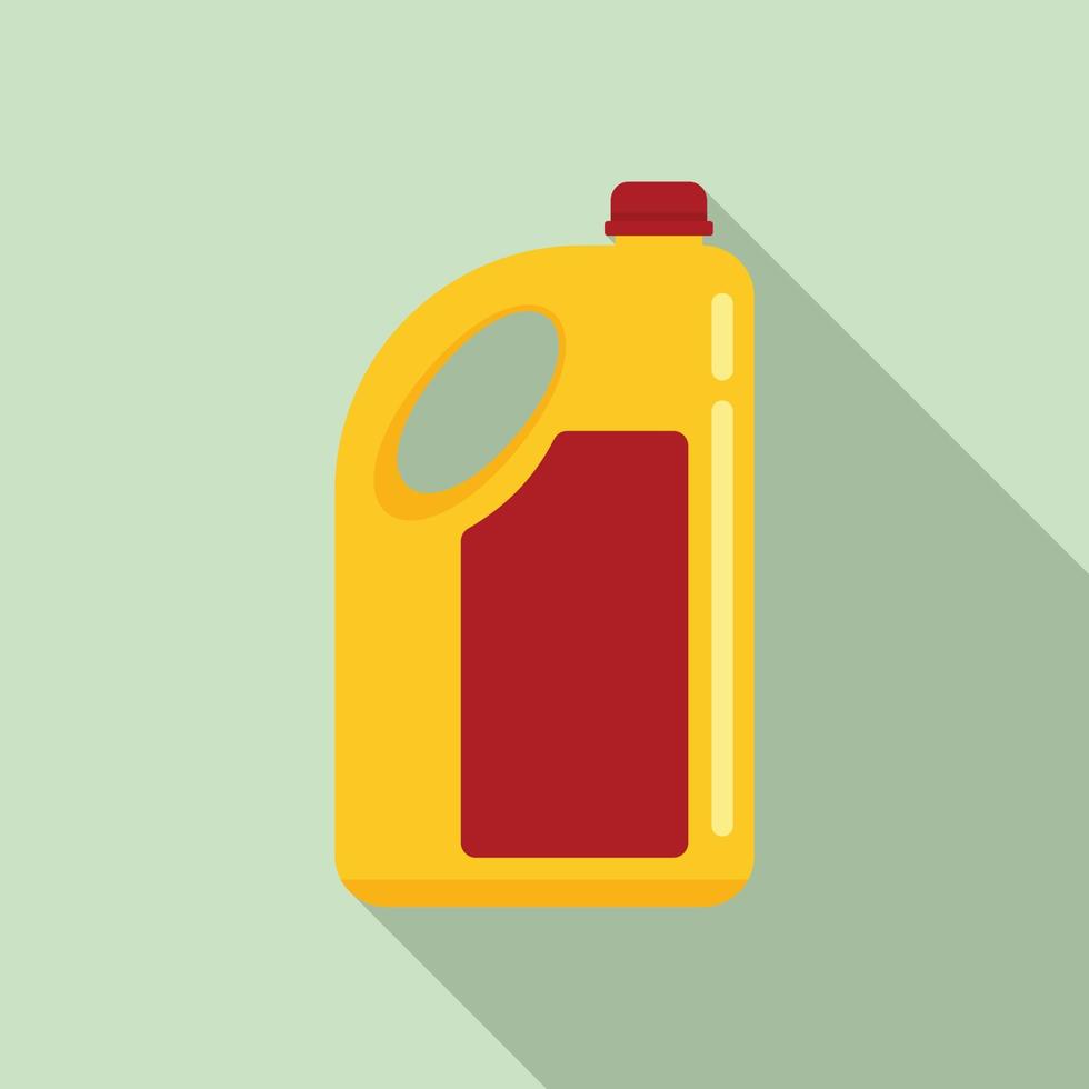 icono de limpiador de botellas de plástico, estilo plano vector