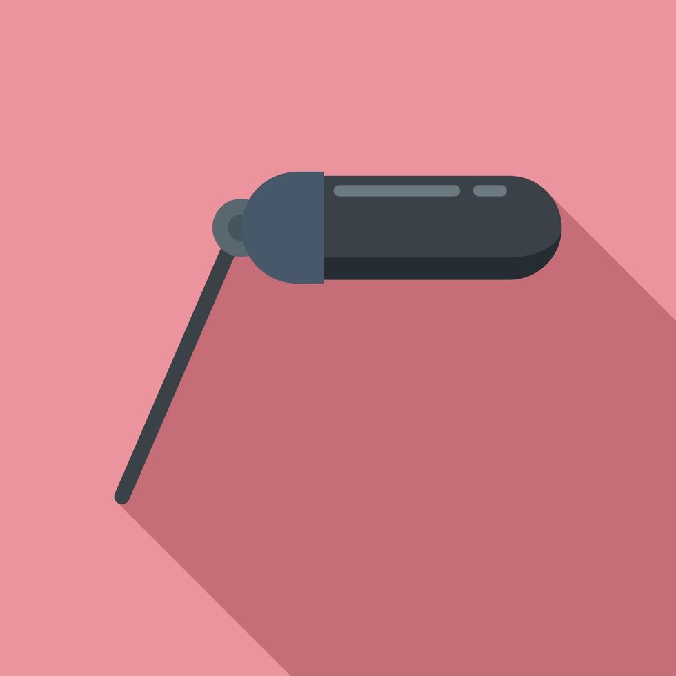 Video microphone icon, flat style vector