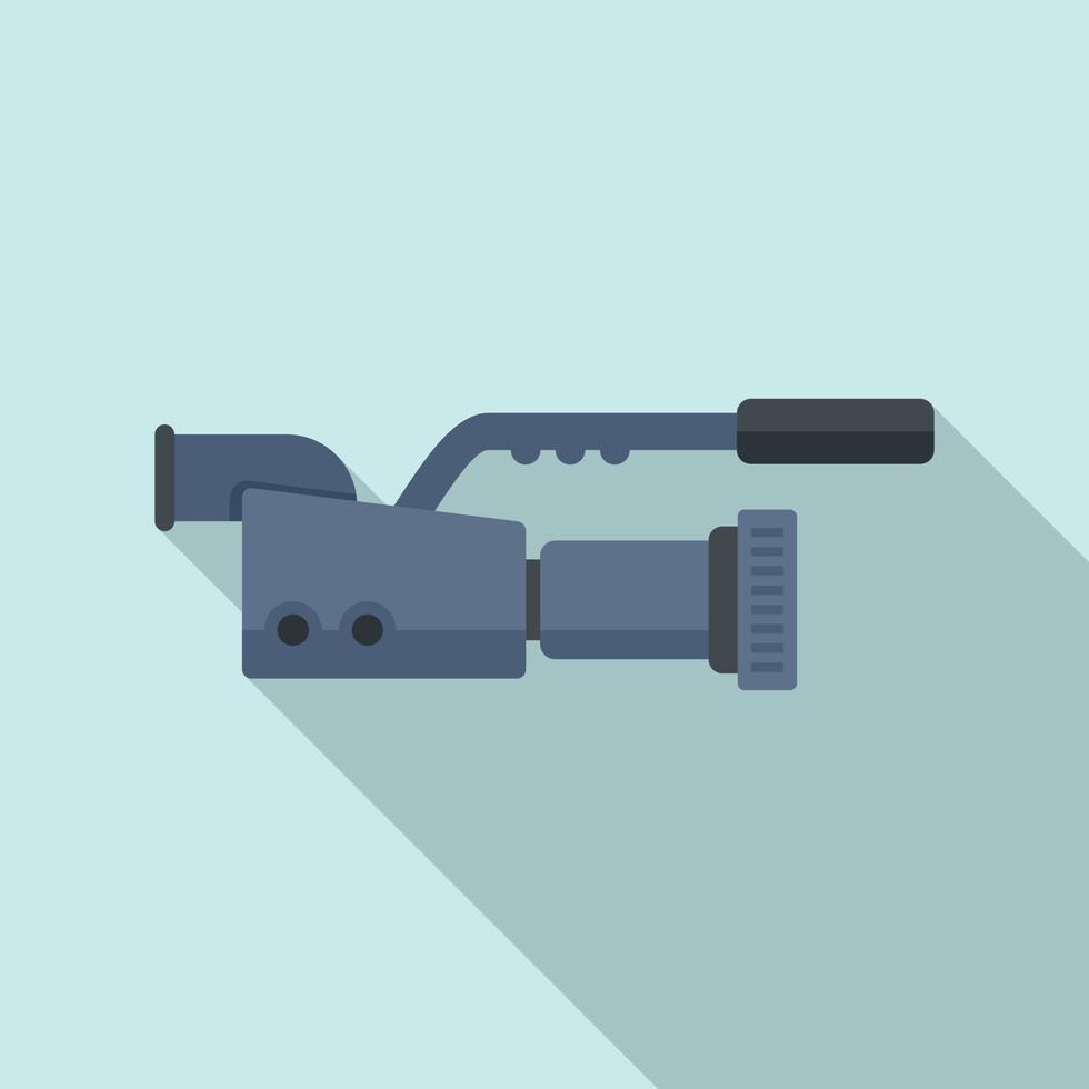 Video camera icon, flat style vector