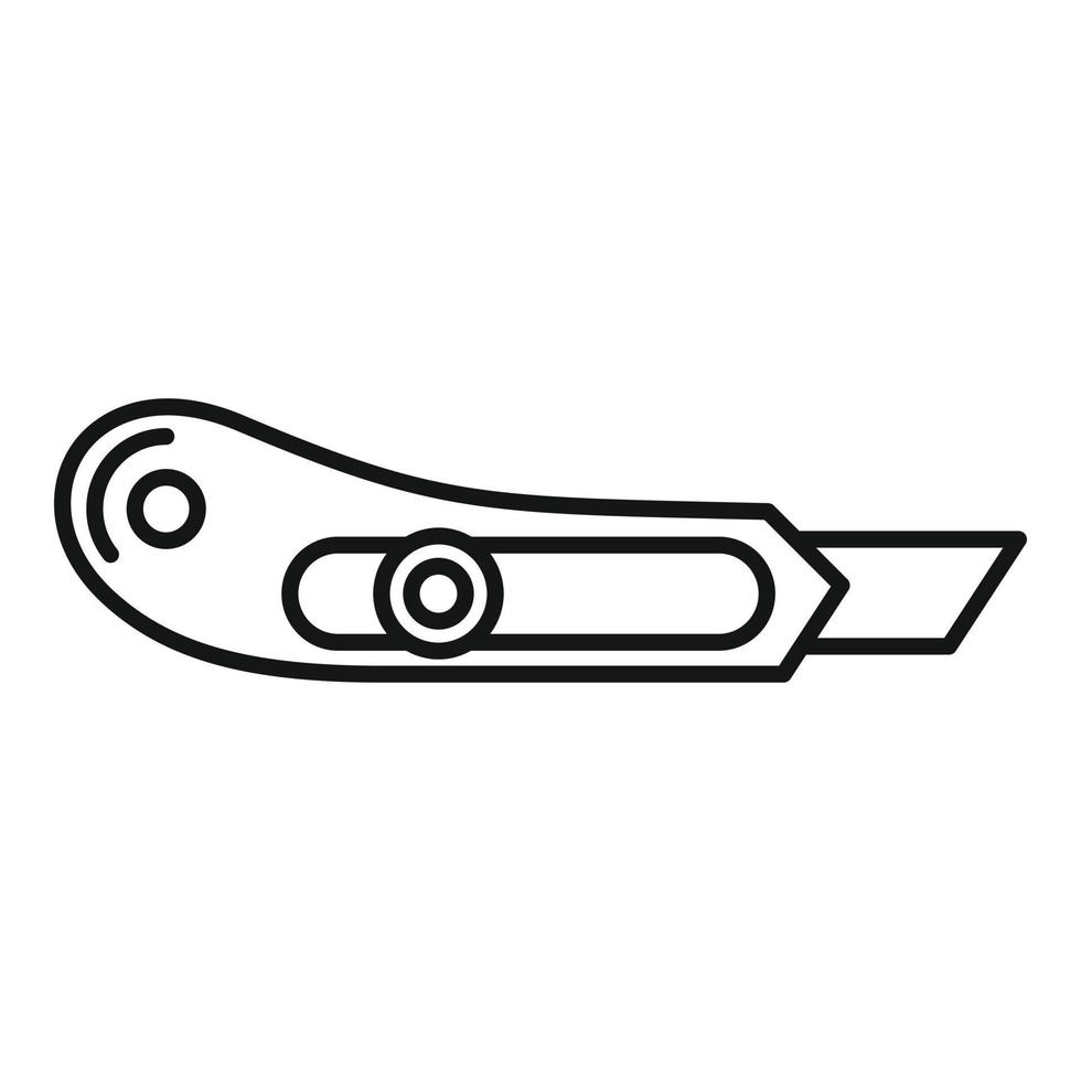 Cutter object icon, outline style vector
