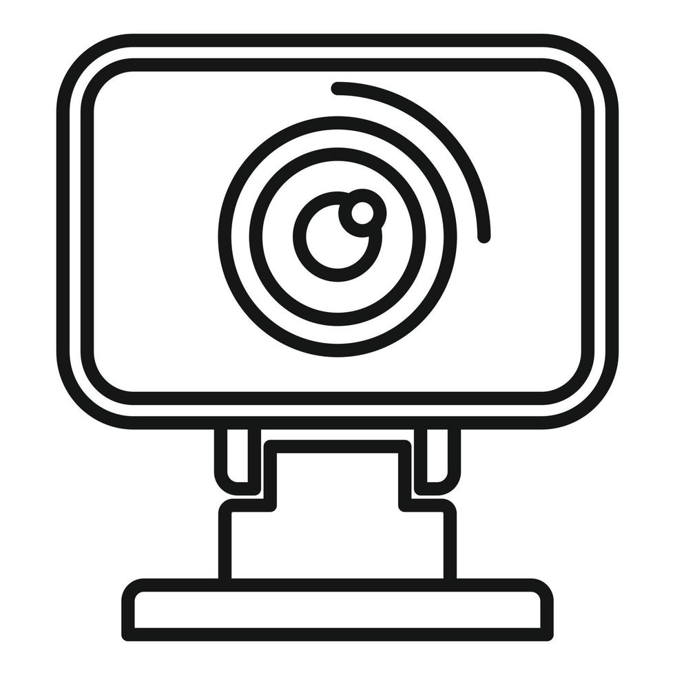 Web camera icon, outline style vector