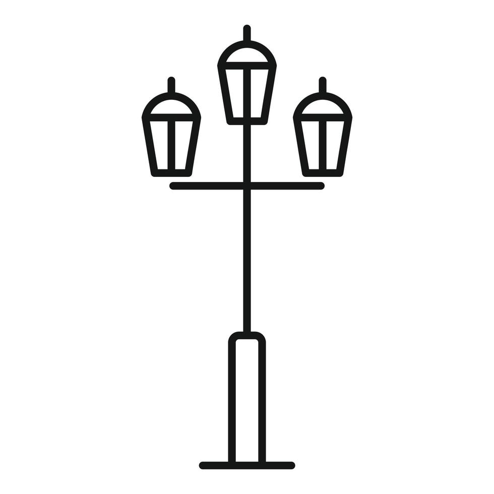 Old light pillar icon, outline style vector