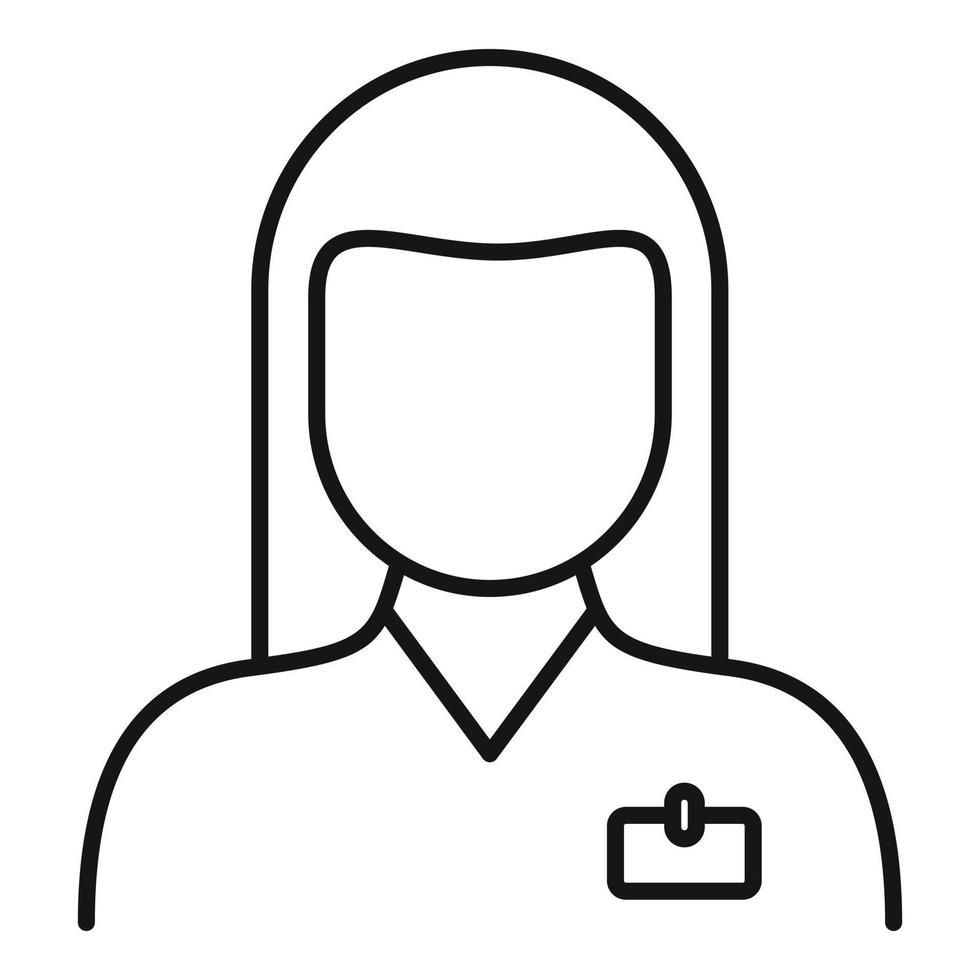 Pr woman specialist icon, outline style vector