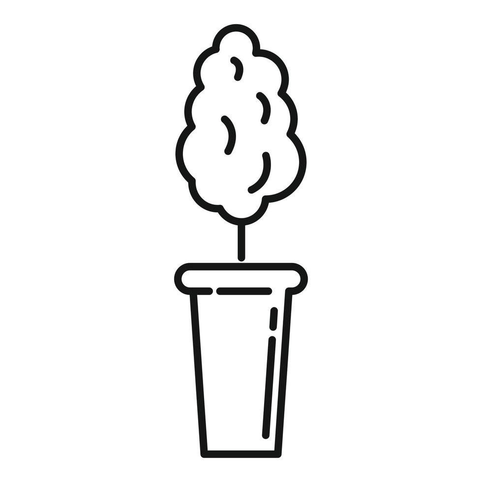 Tree plant pot icon, outline style vector