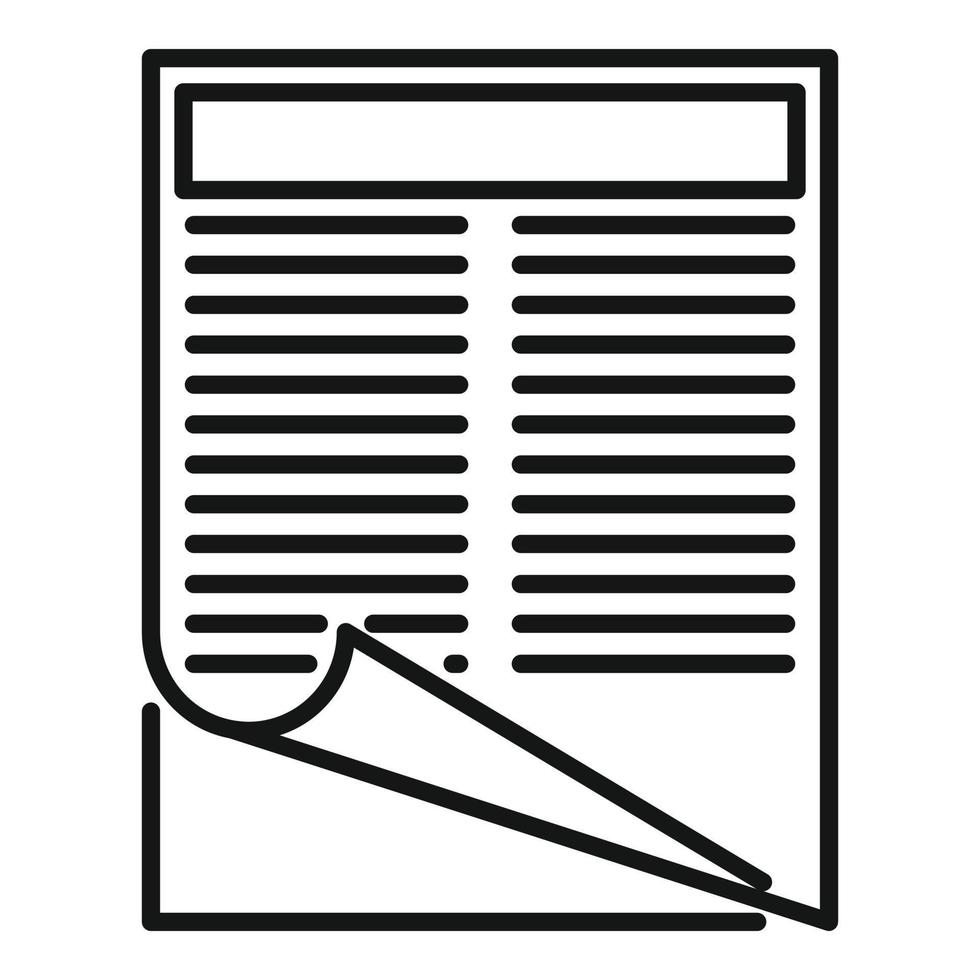 Pr specialist documents icon, outline style vector