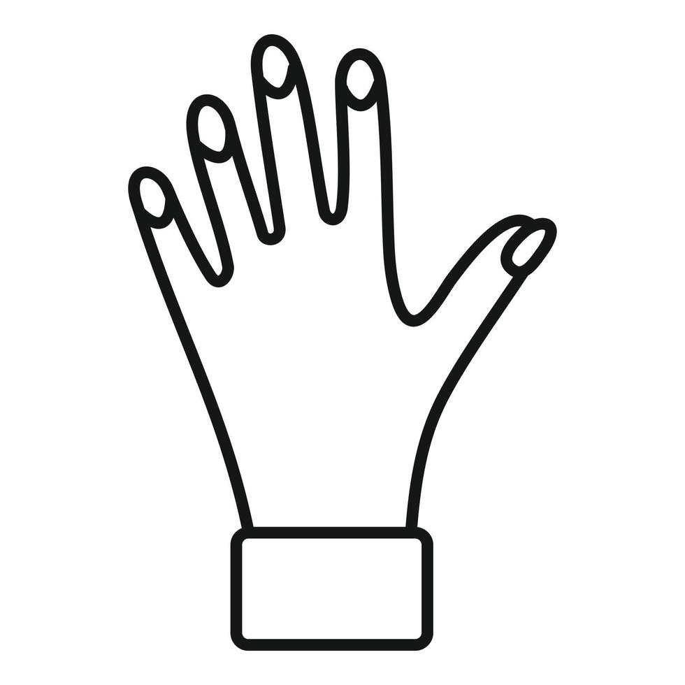 Polish hand nails icon, outline style vector