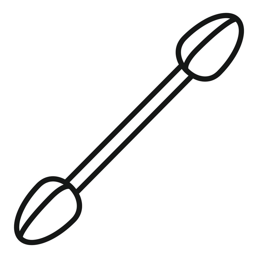 Manicurist sponge stick icon, outline style vector