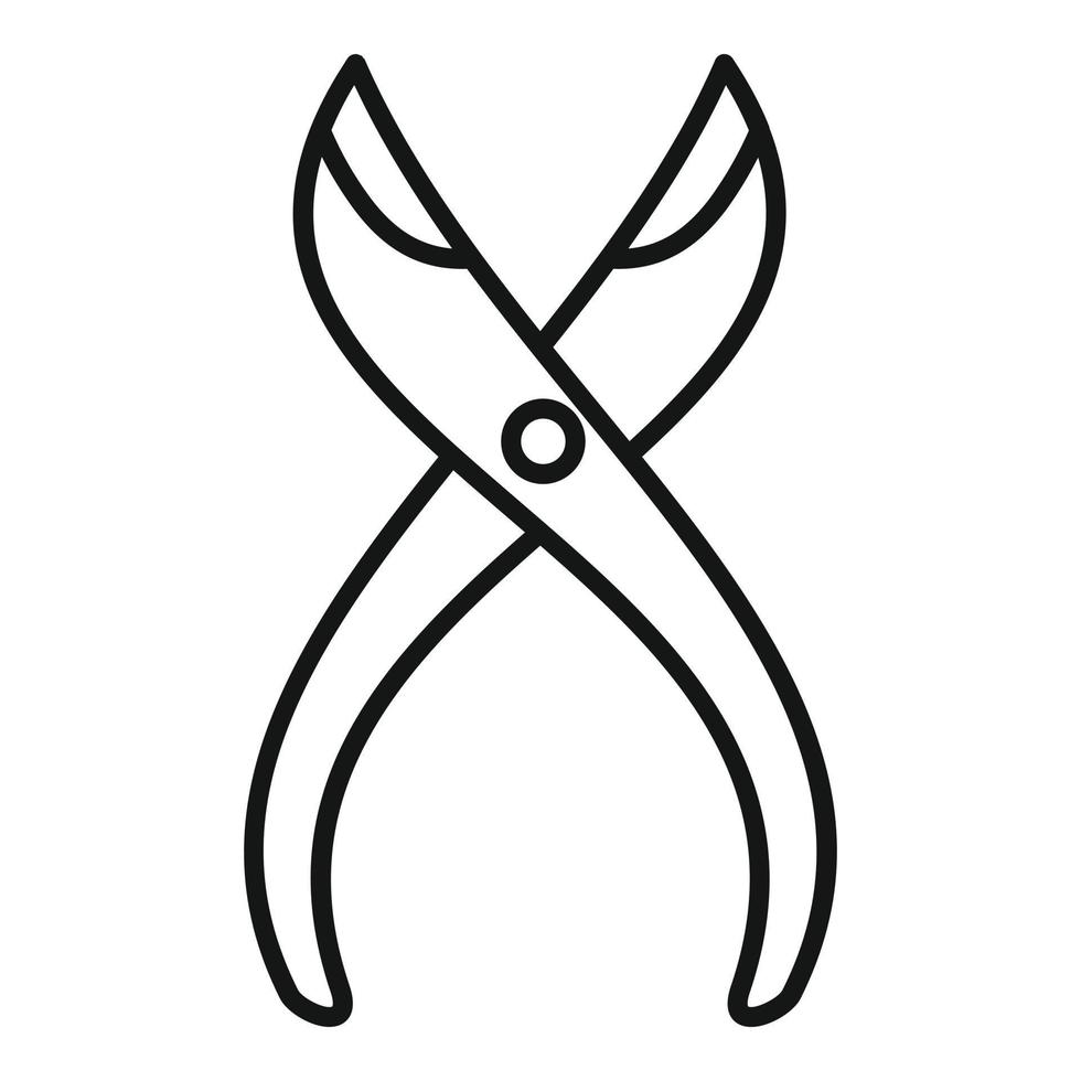 Manicurist pliers icon, outline style vector