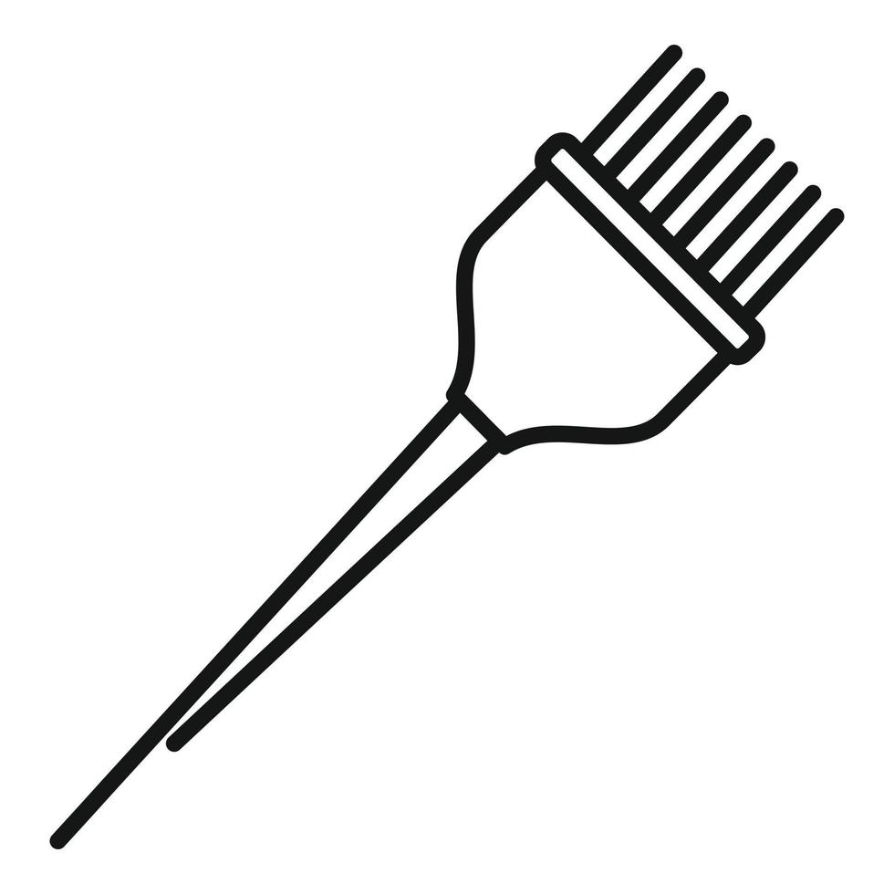 Hair color brush icon, outline style vector