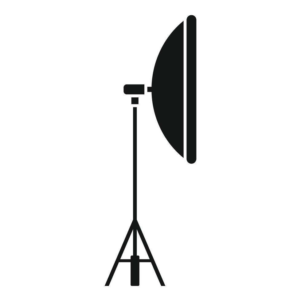 Video light stand icon, simple style vector