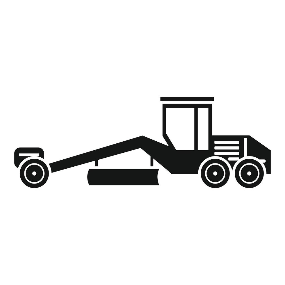 Grader machine heavy icon, simple style vector