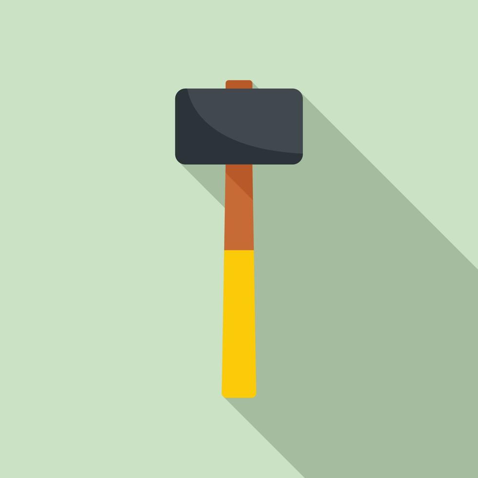 Sledge hammer icon, flat style vector