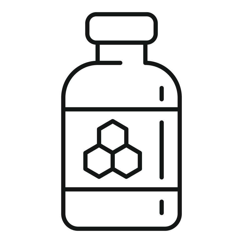 icono de botella de crema de miel, estilo de esquema vector