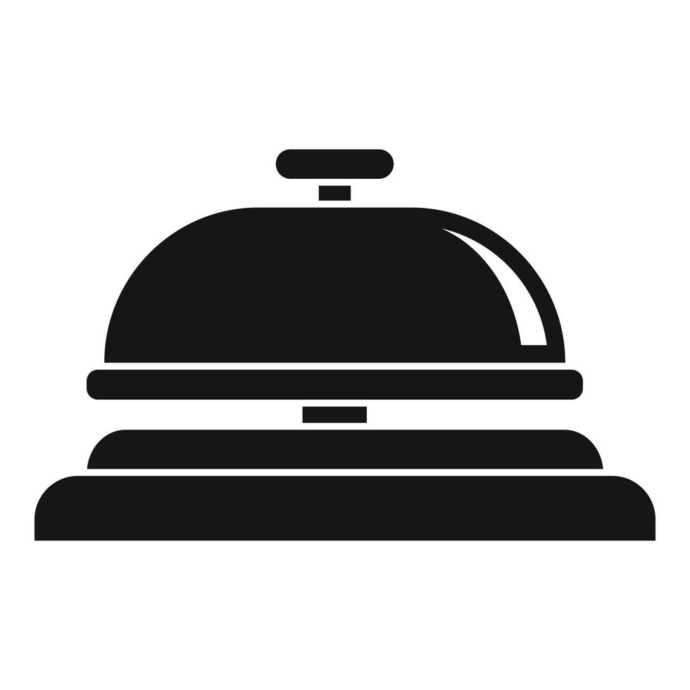 Room service bell icon, simple style vector