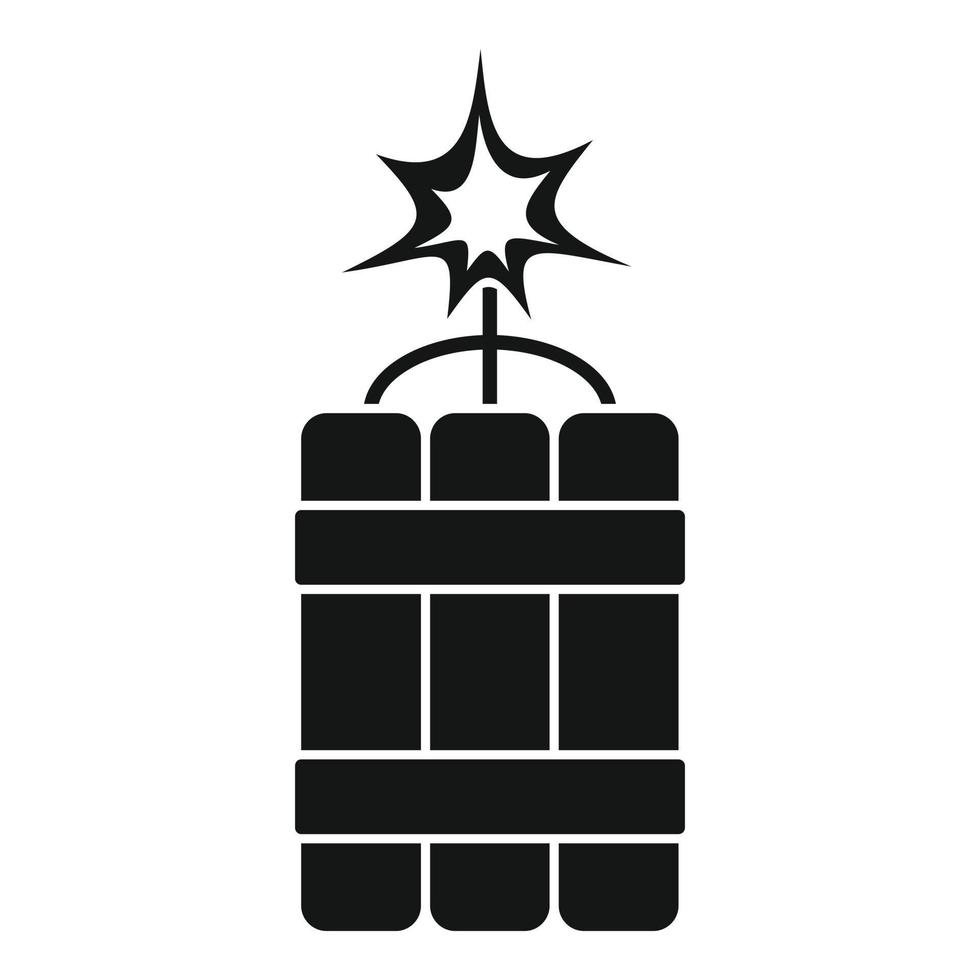 Demolition dynamite icon, simple style vector