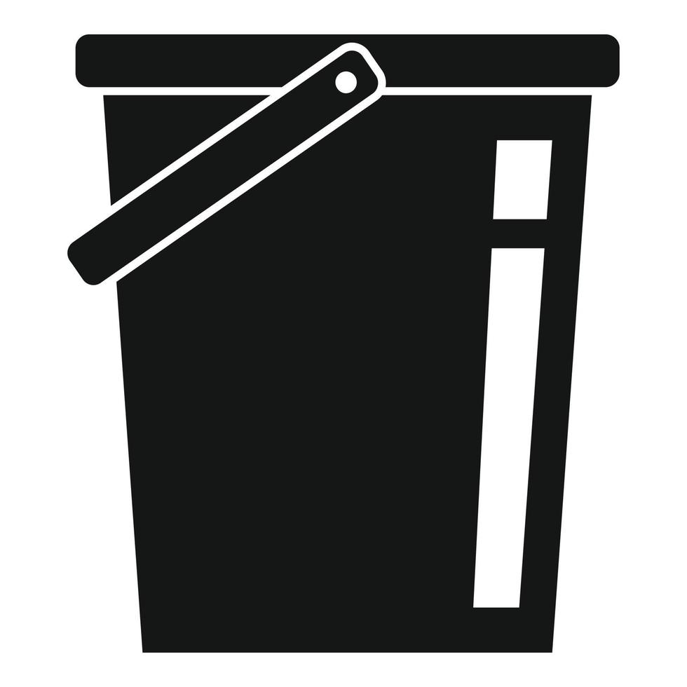 icono de balde limpio de servicio de habitaciones, estilo simple vector