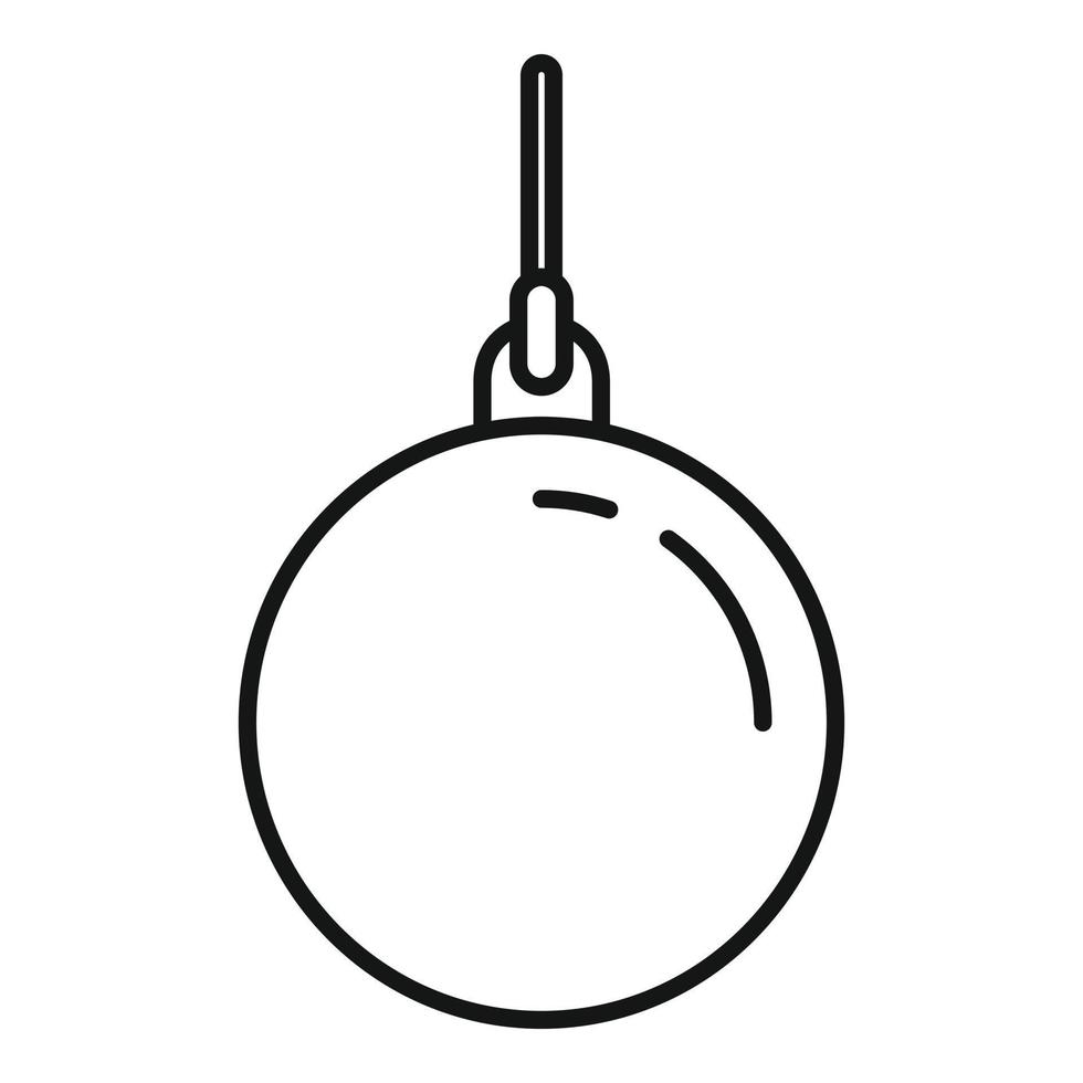 Wrecking ball icon, outline style vector