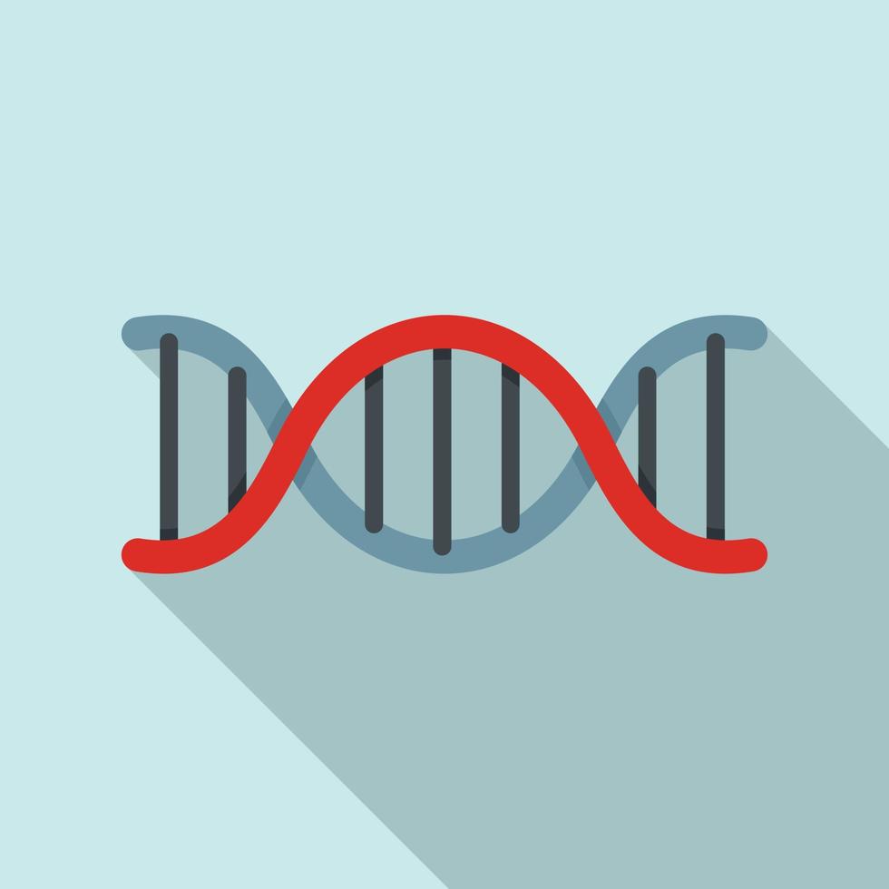 Biophysics dna icon, flat style vector