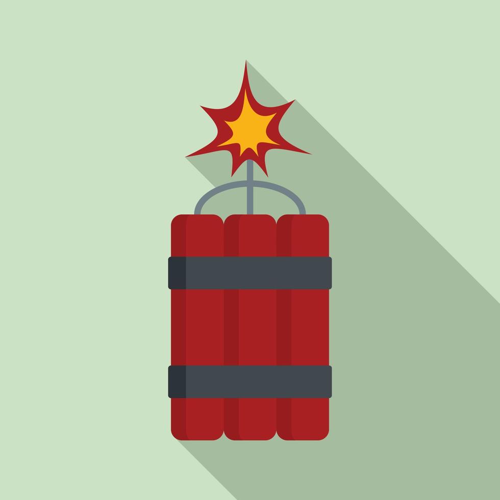 Demolition dynamite icon, flat style vector