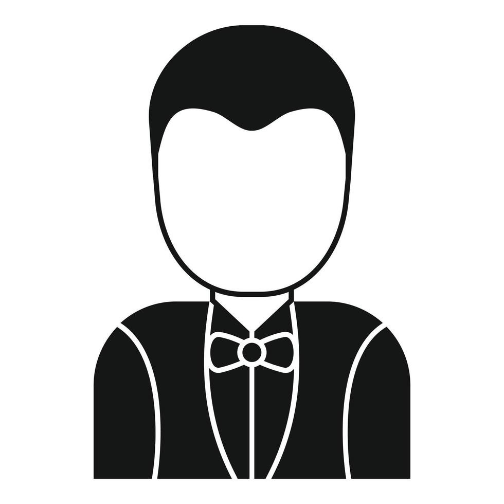 Room service maid man icon, simple style vector