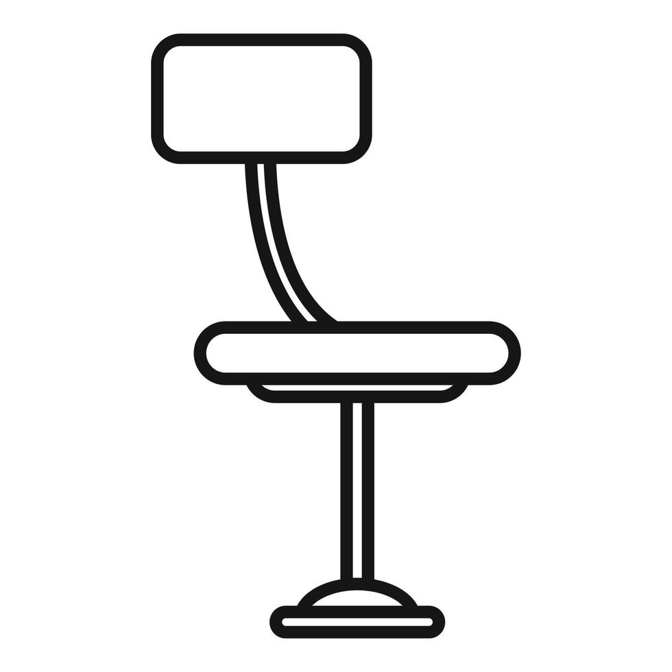 Manicurist chair icon, outline style vector