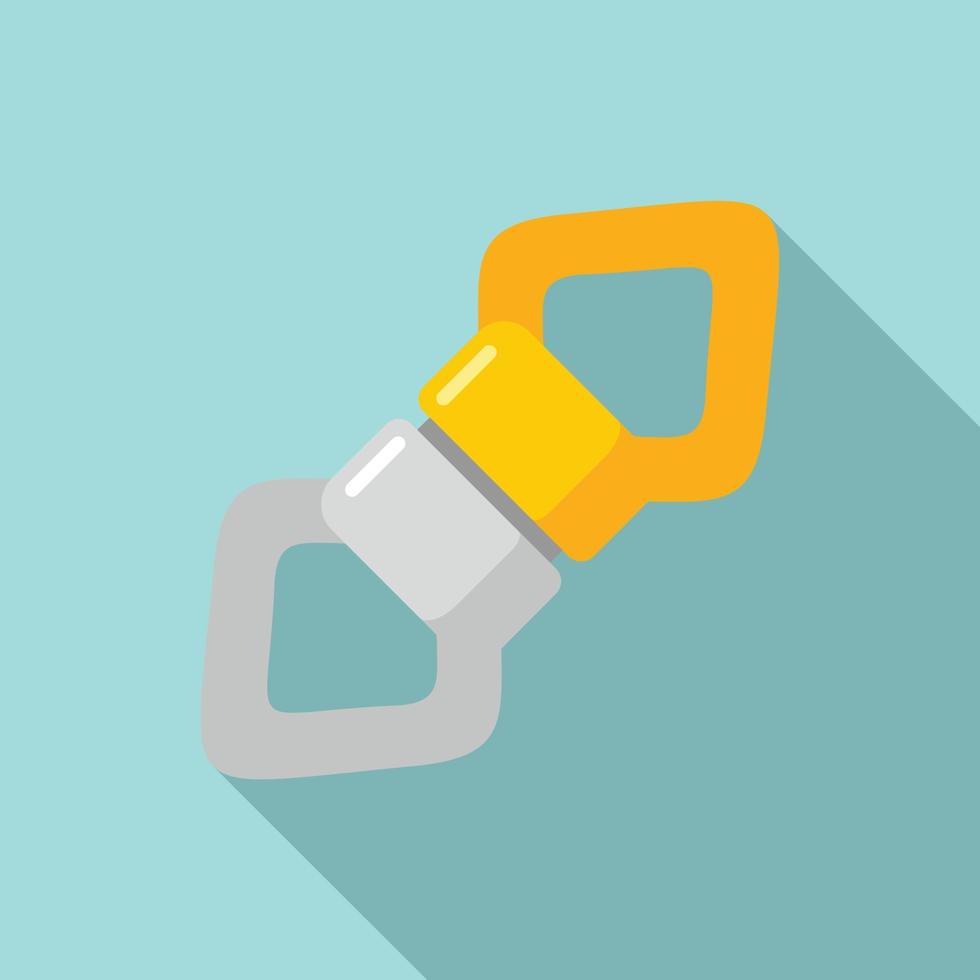 Industrial climber tool icon, flat style vector