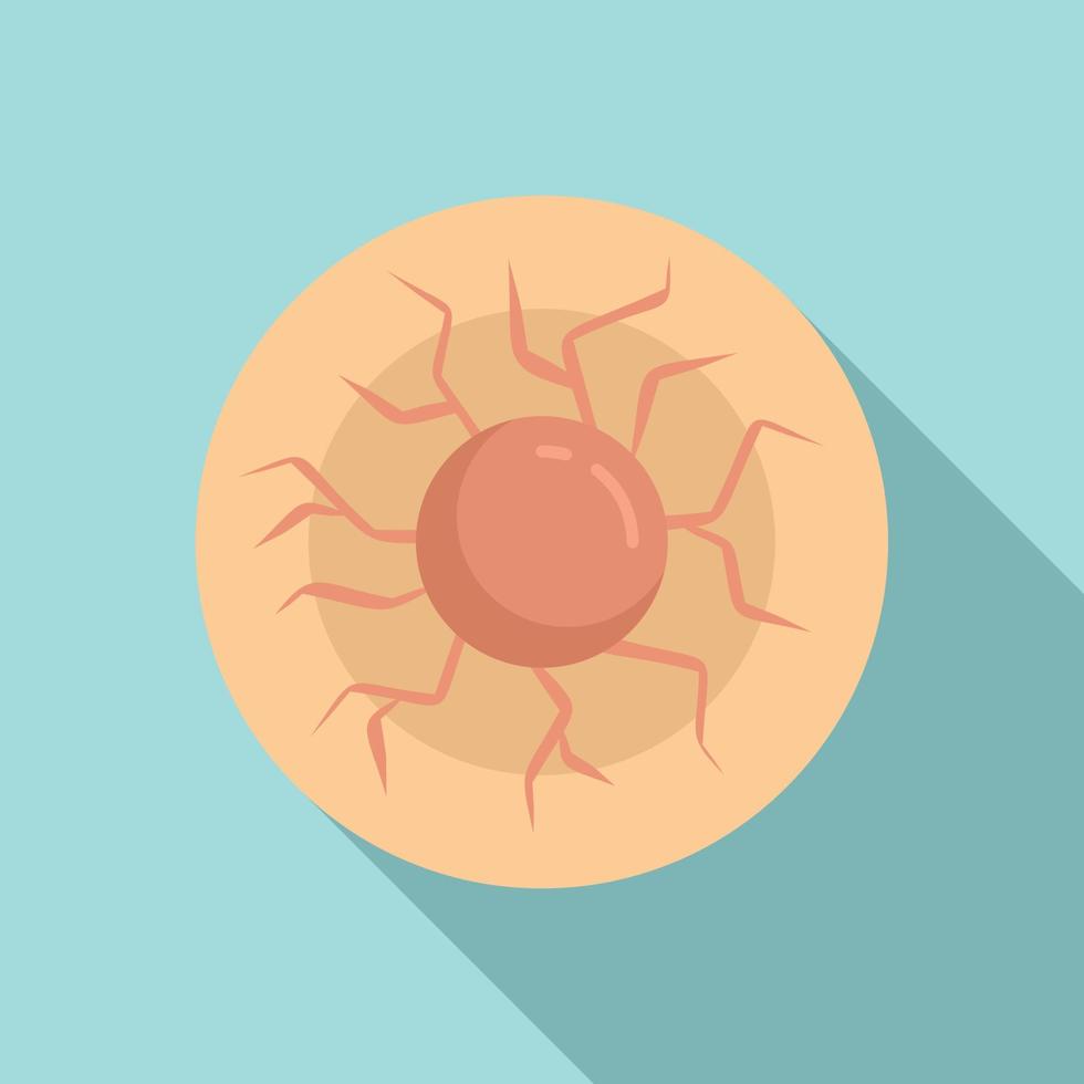 Biophysics cell icon, flat style vector