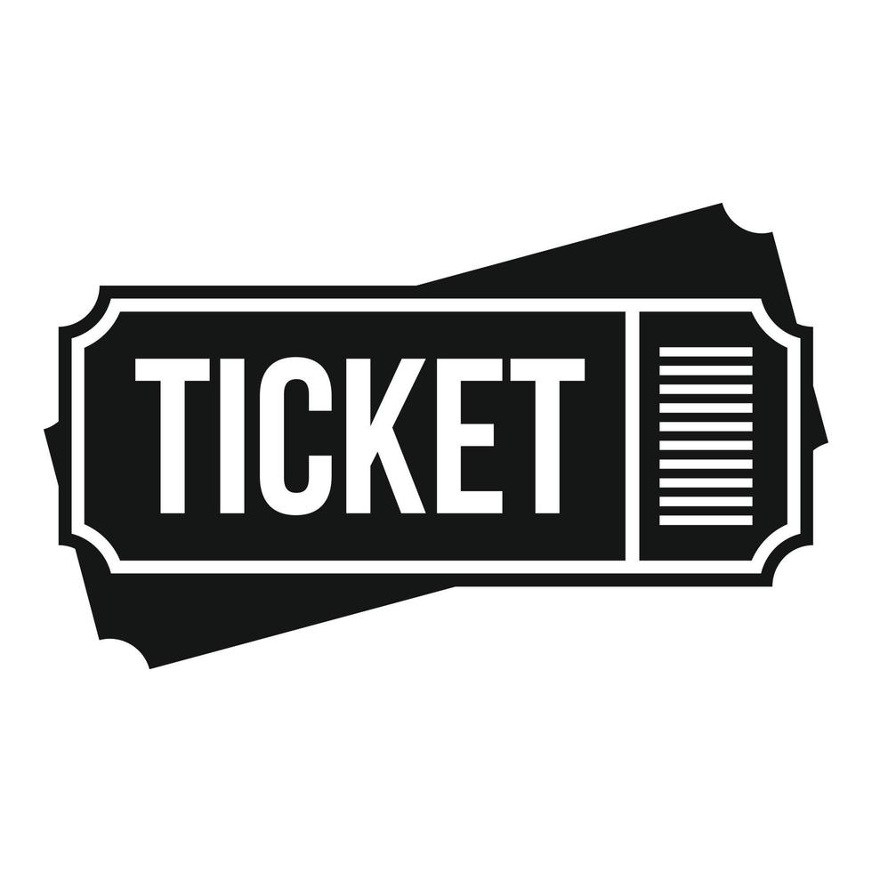 Guide paper ticket icon, simple style vector