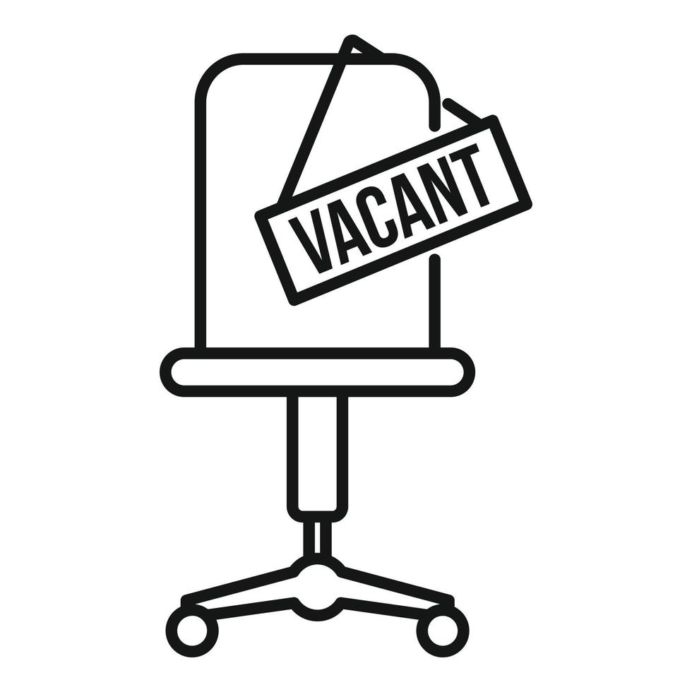 Recruiter vacant work place icon, outline style vector