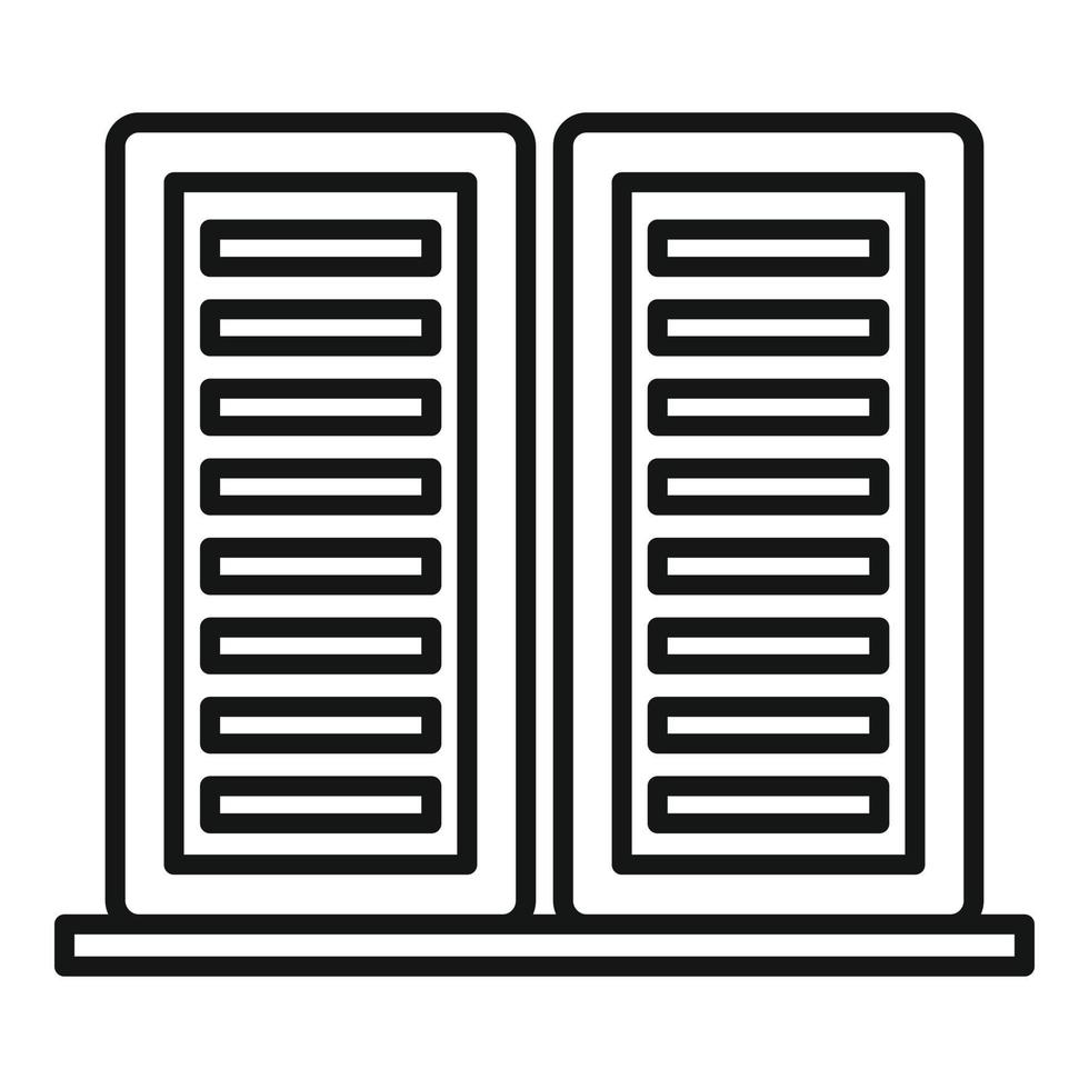 Server data rack icon, outline style vector