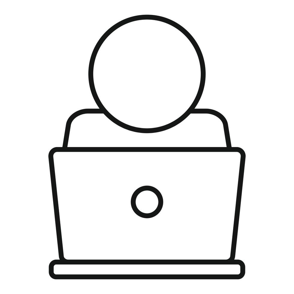 It administrator icon, outline style vector