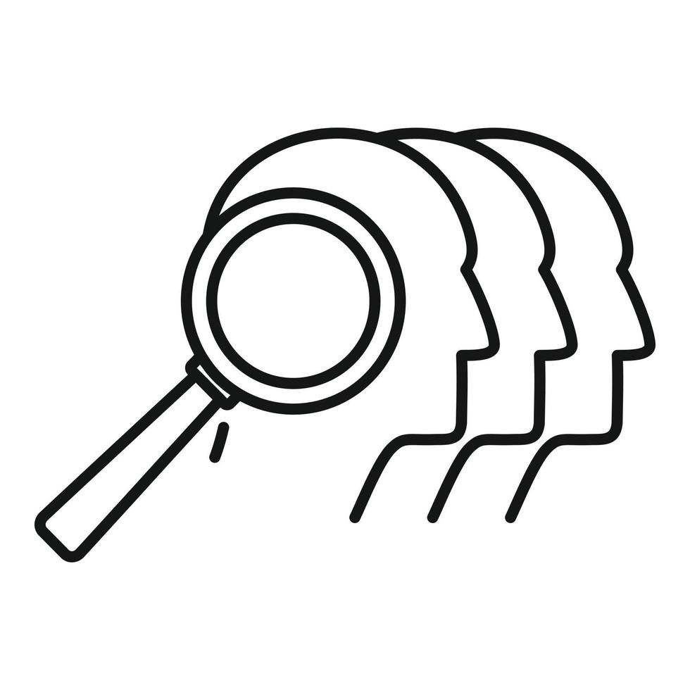 Search new manager icon, outline style vector