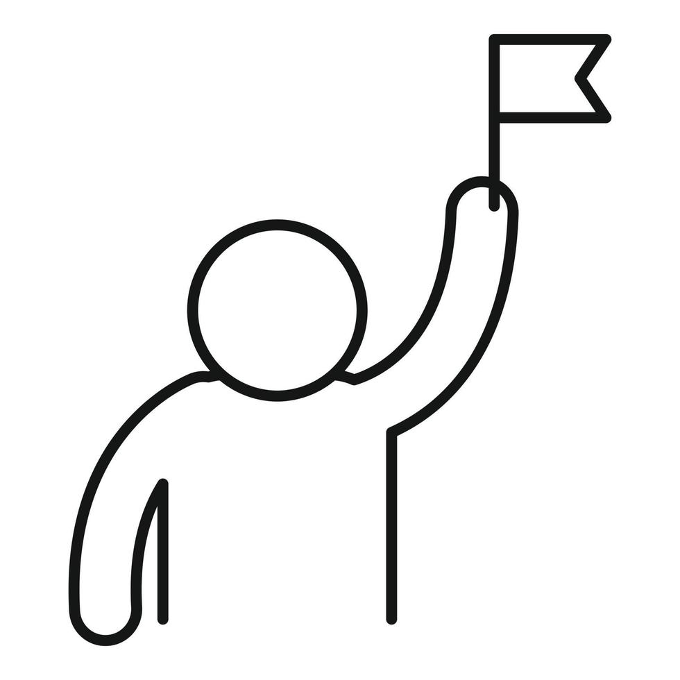 Guide street man icon, outline style vector