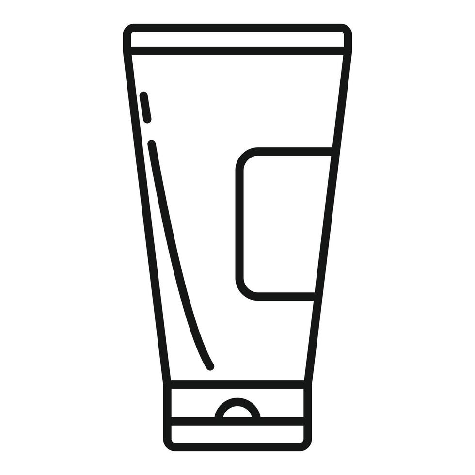 Cream tube icon, outline style vector