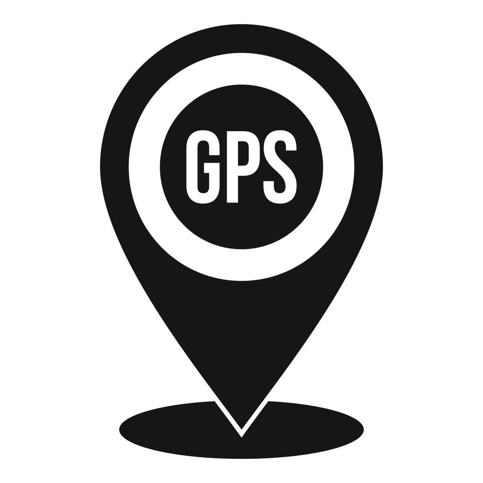 Gps guide point icon, simple style vector