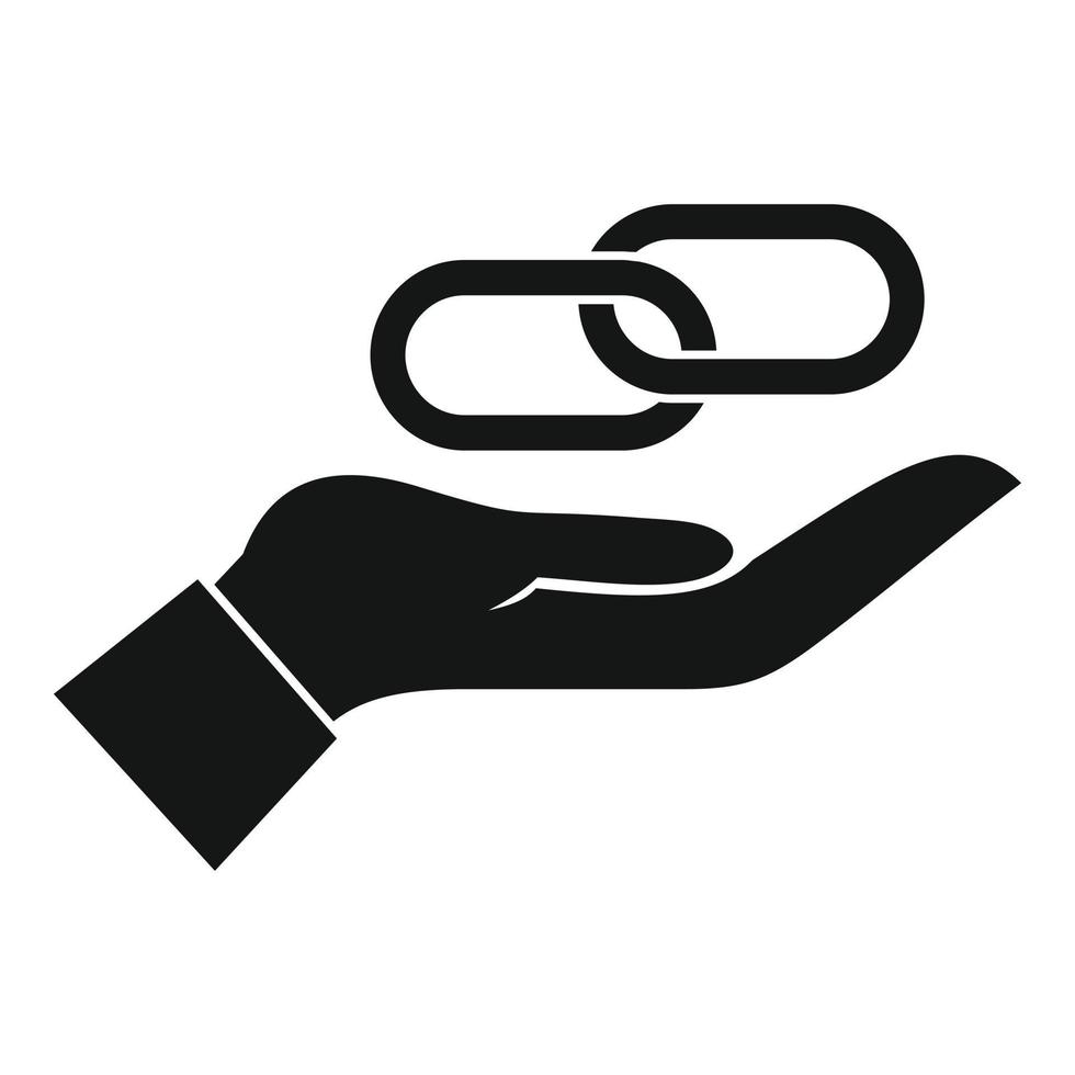 Care backlink icon, simple style vector