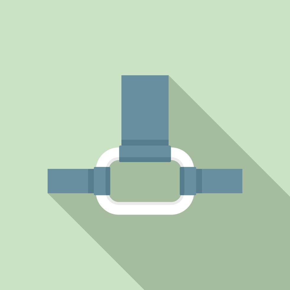 Industrial climber connect ring icon, flat style vector