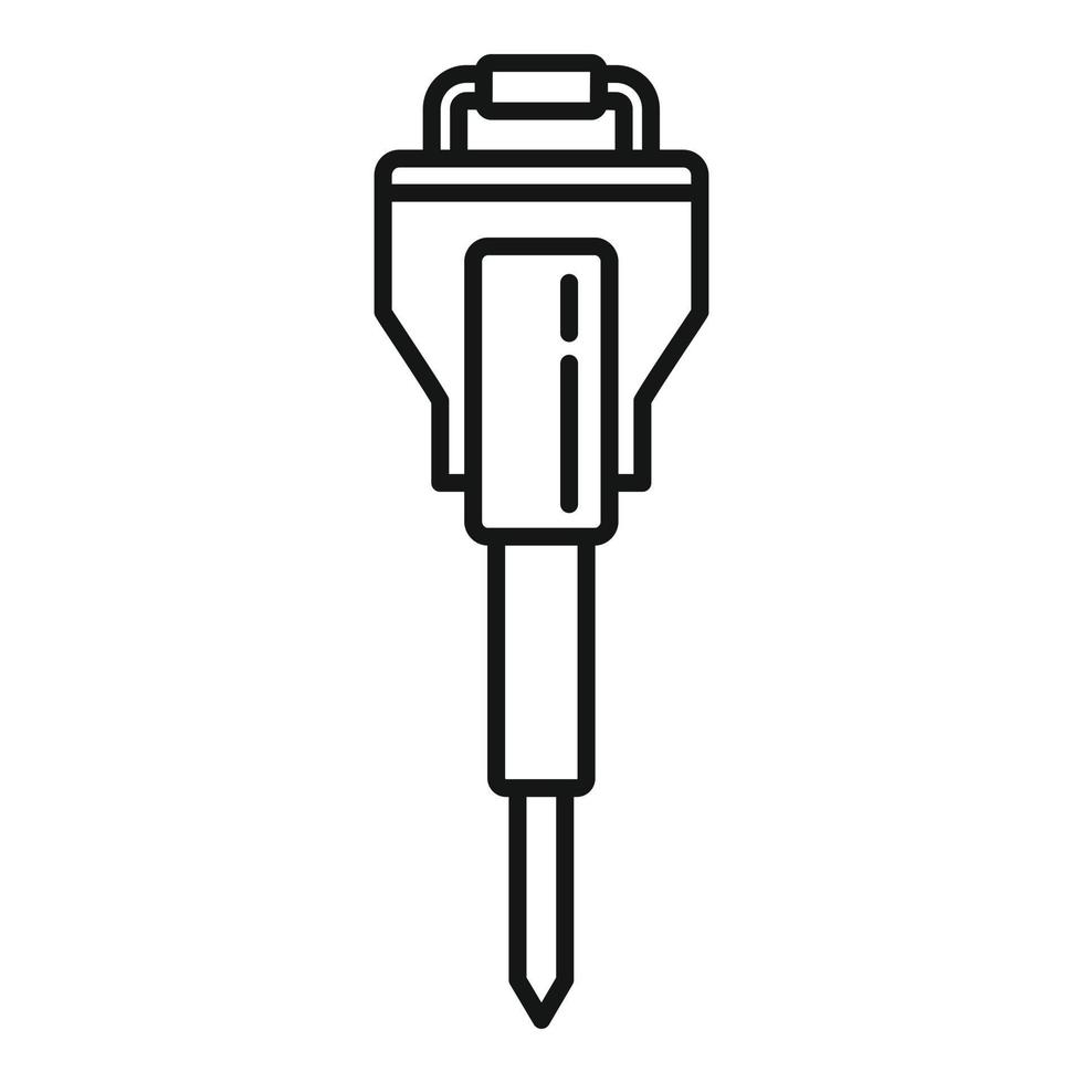 Electric hammer icon, outline style vector