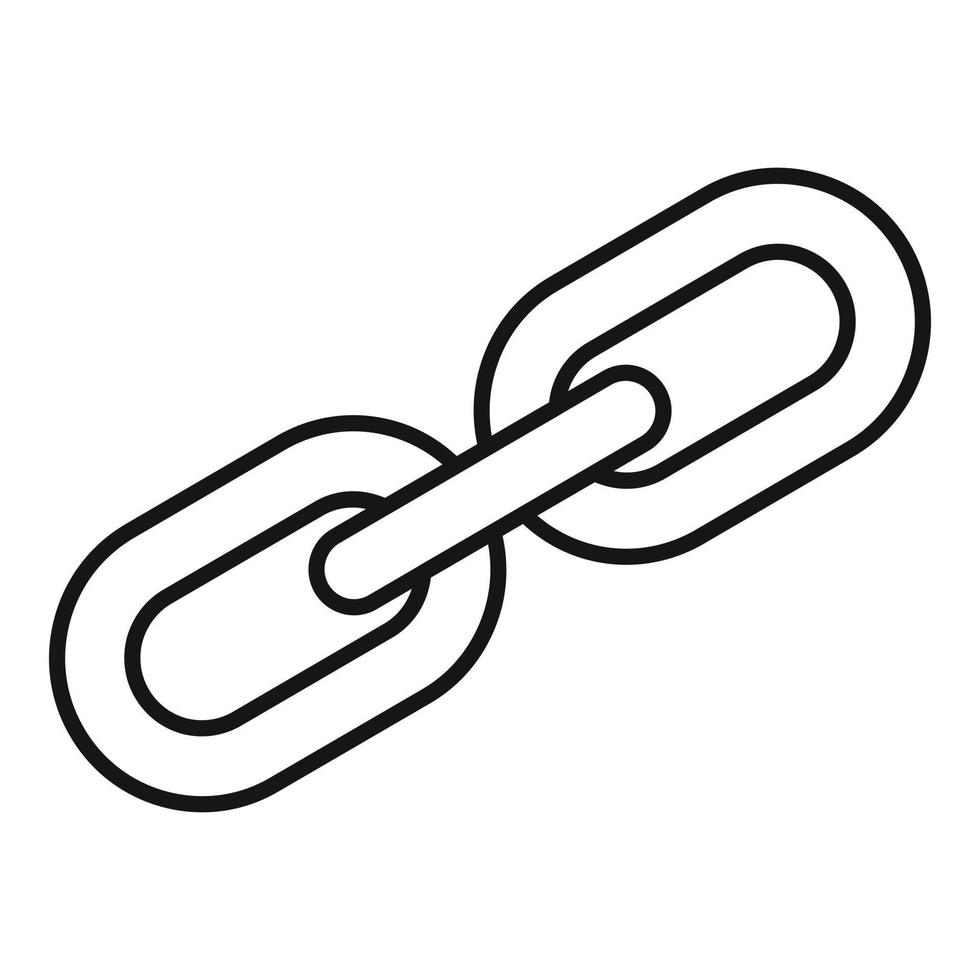 Links strategy chain icon, outline style vector