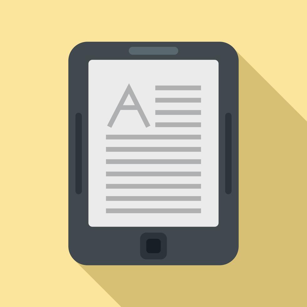 Linguist tablet icon, flat style vector