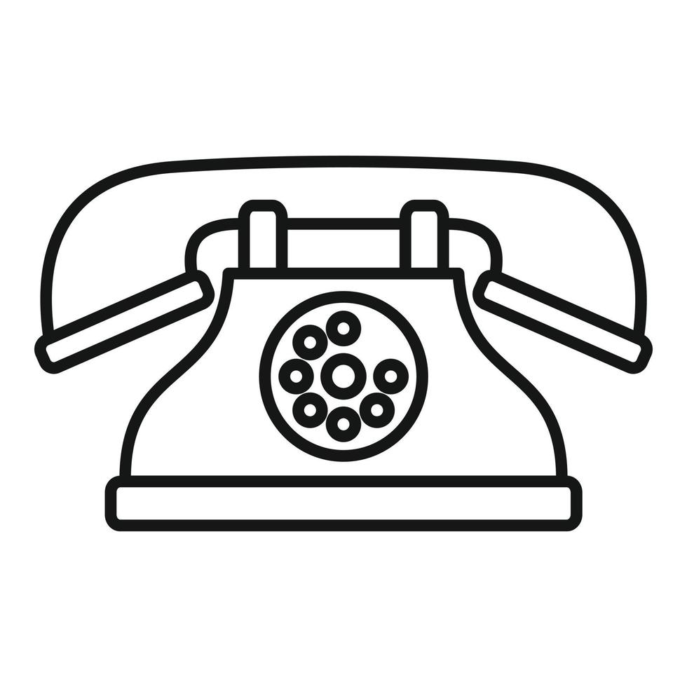 Room service telephone icon, outline style vector