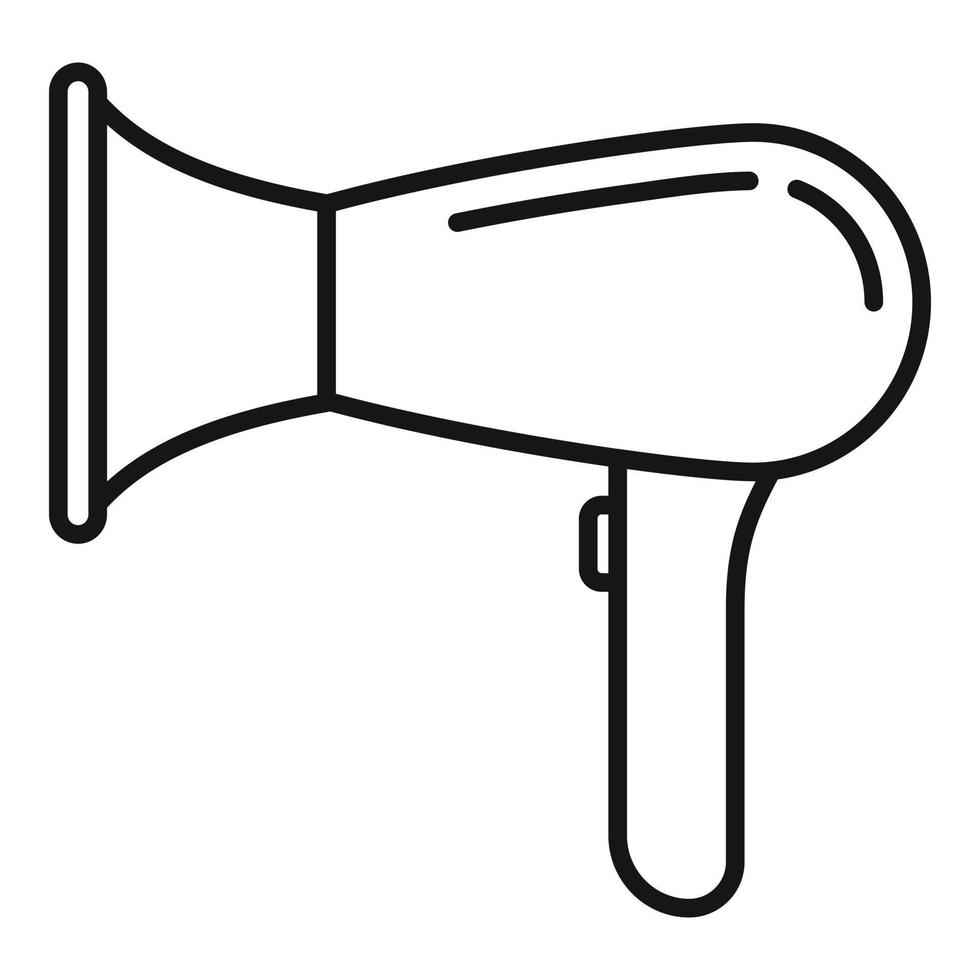 icono de secador de pelo profesional, estilo de esquema vector