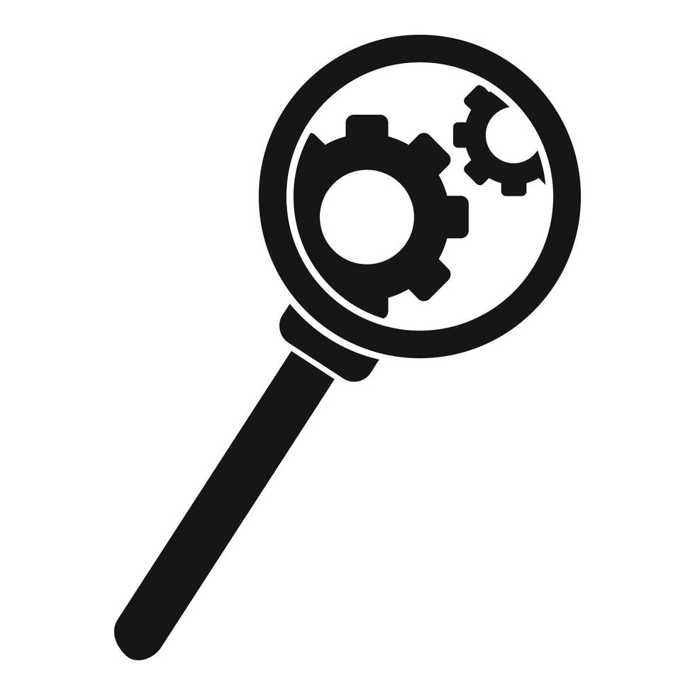 Search server bug icon, simple style vector